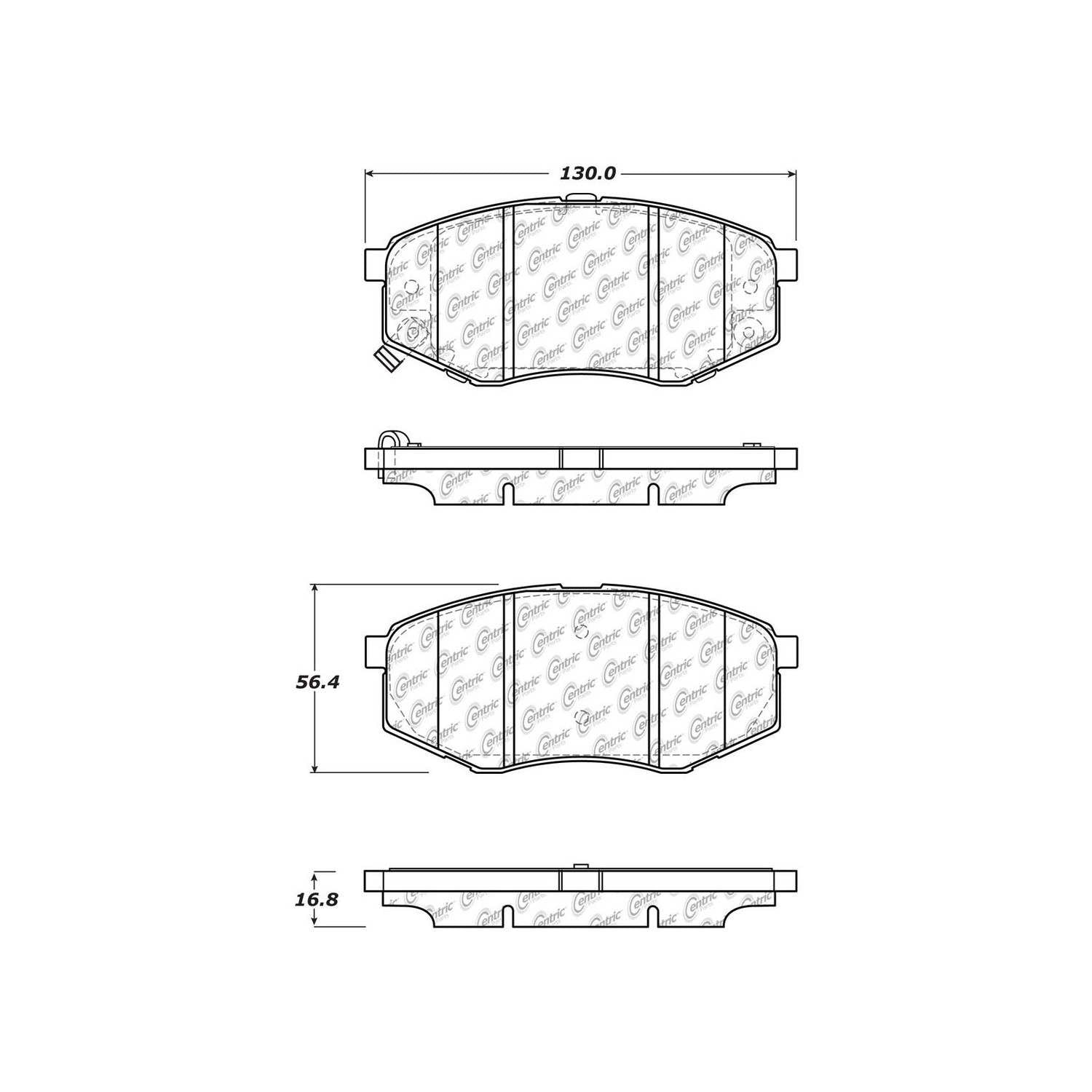 posi quiet ceramic brake pads with hardware  frsport 105.14470