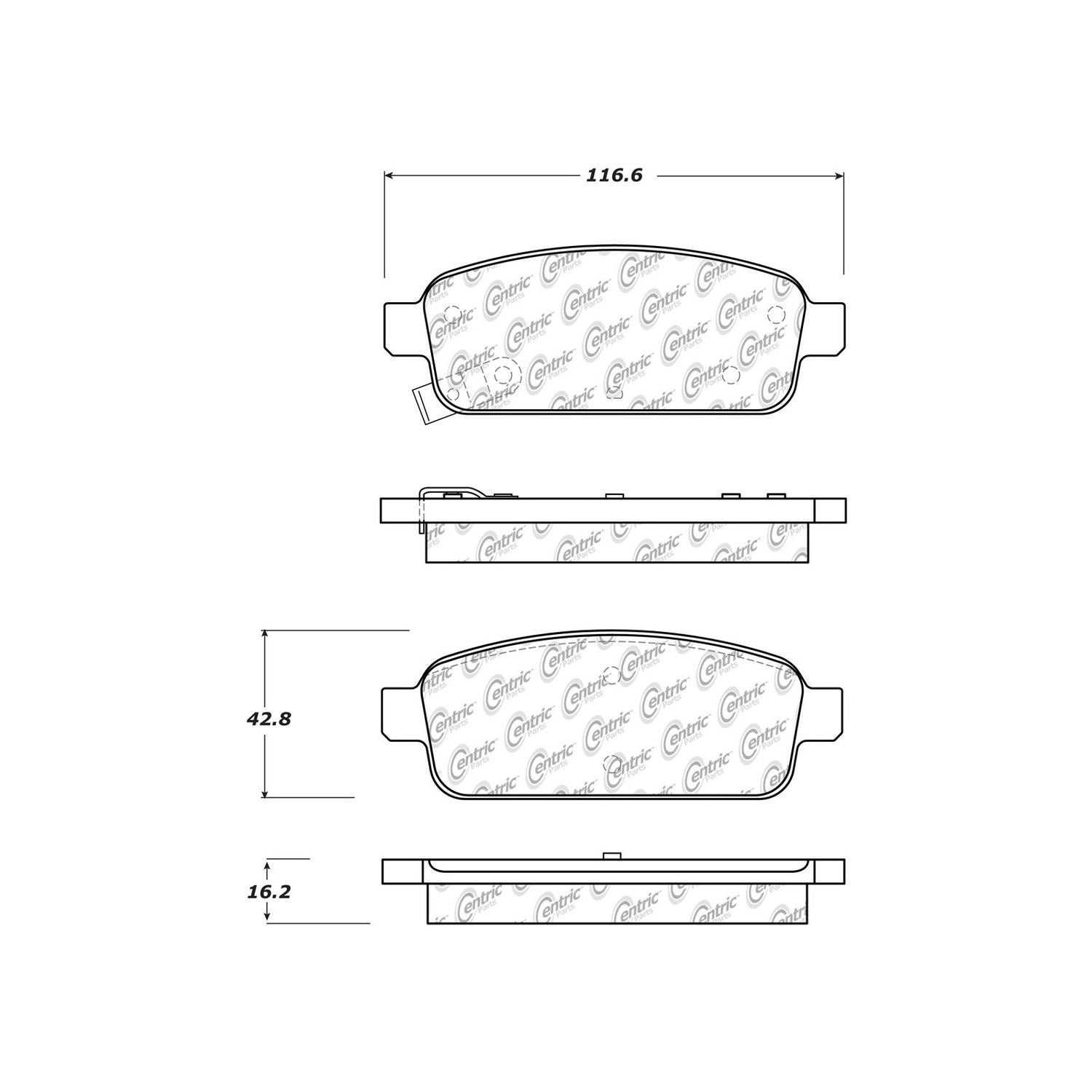 posi quiet ceramic brake pads with hardware  frsport 105.14680