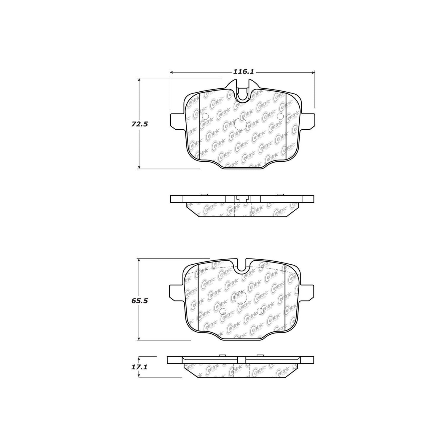 posi quiet ceramic brake pads with hardware  frsport 105.14690