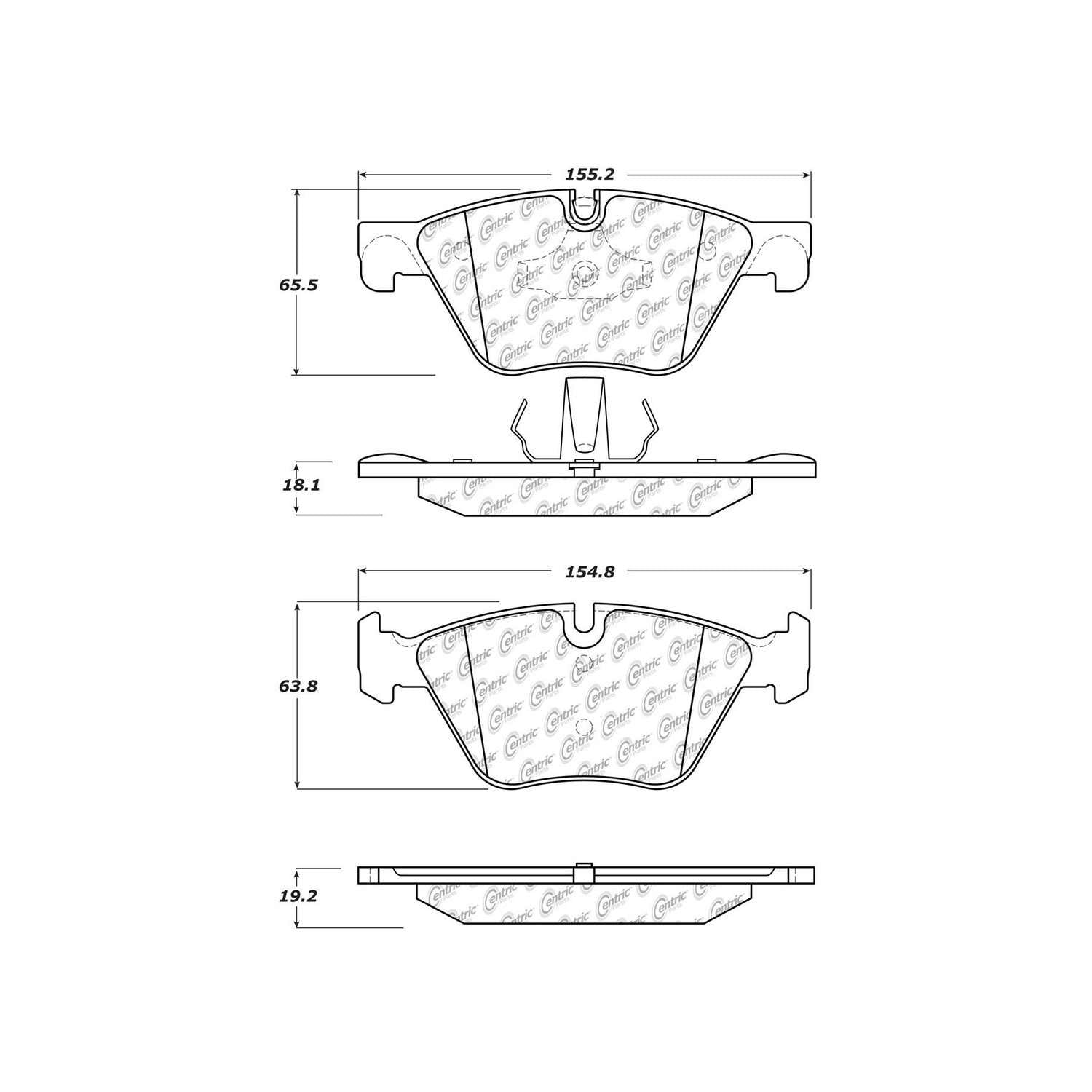 posi quiet ceramic brake pads with hardware  frsport 105.15040