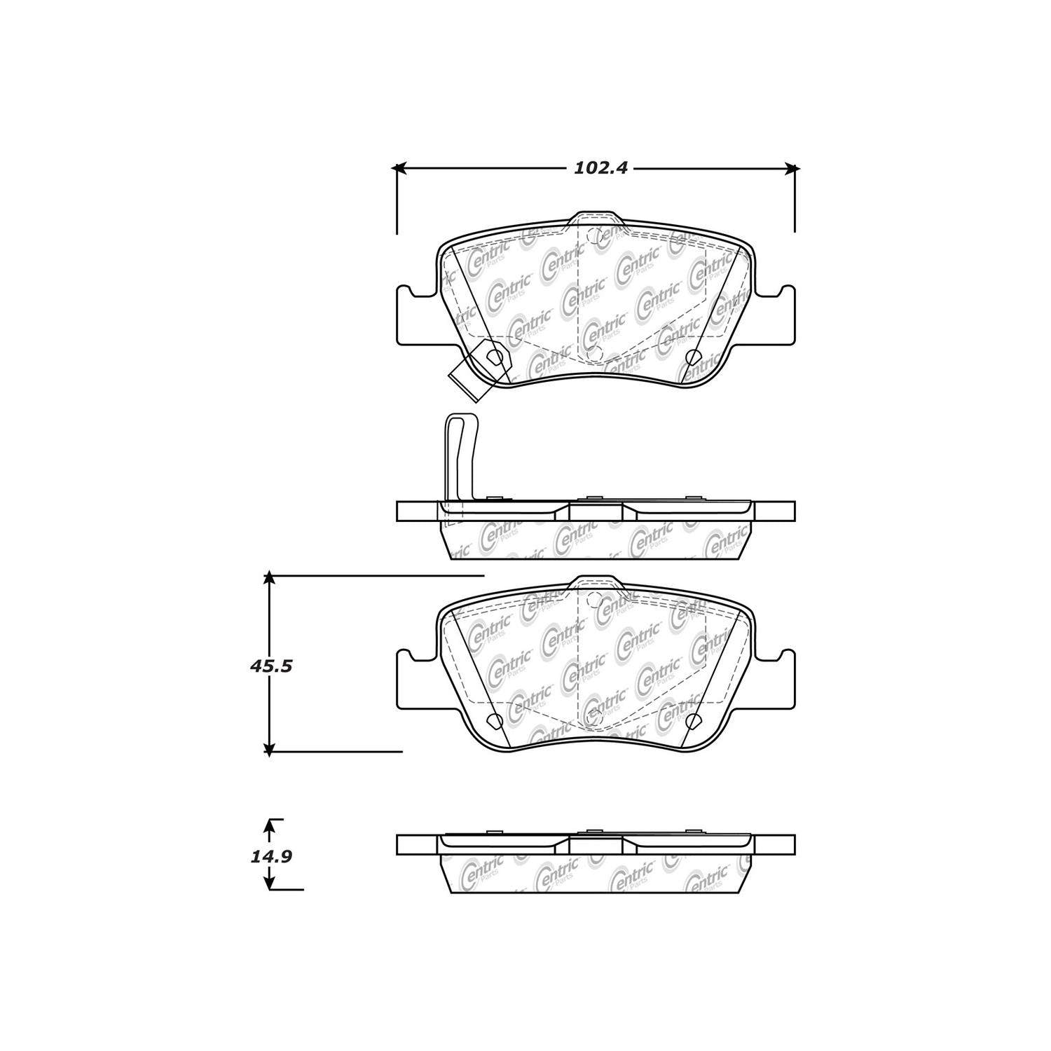 posi quiet ceramic brake pads  frsport 105.15720