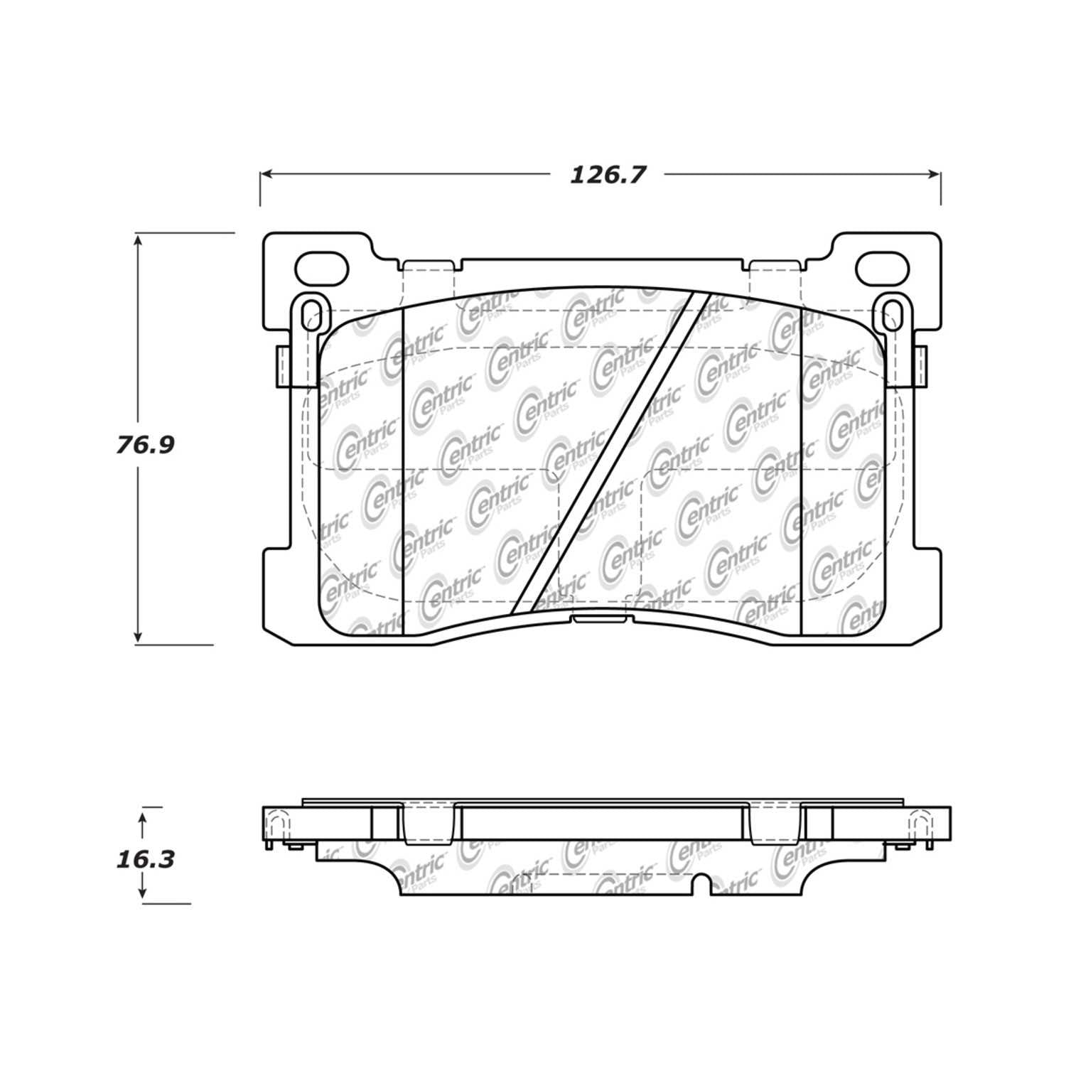 posi quiet ceramic brake pads with hardware  frsport 105.15760