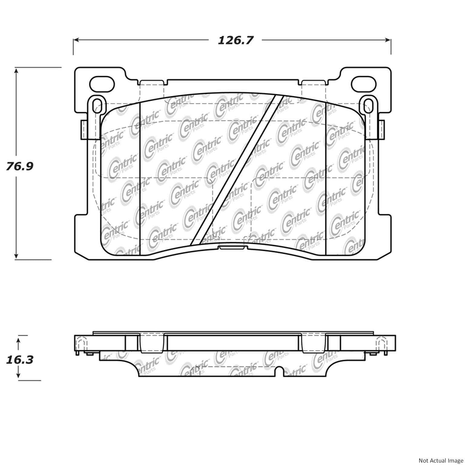 Stoptech Centric Posi-Quiet Ceramic Brake Pads w/Hardware - Front 105.15760