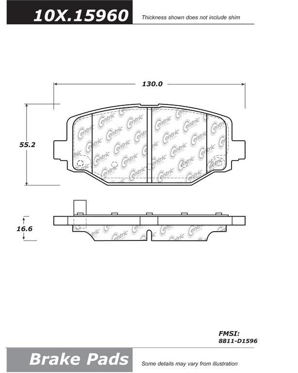 Stoptech PosiQuiet 12-16 Dodge Grand Caravan Rear Ceramic Brake Pads 105.15960