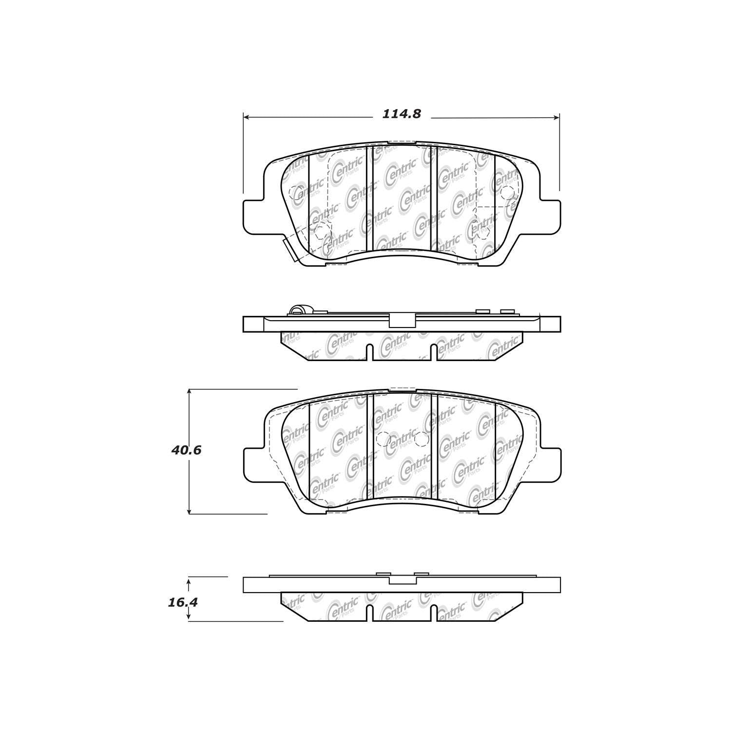 posi quiet ceramic brake pads with hardware  frsport 105.16590