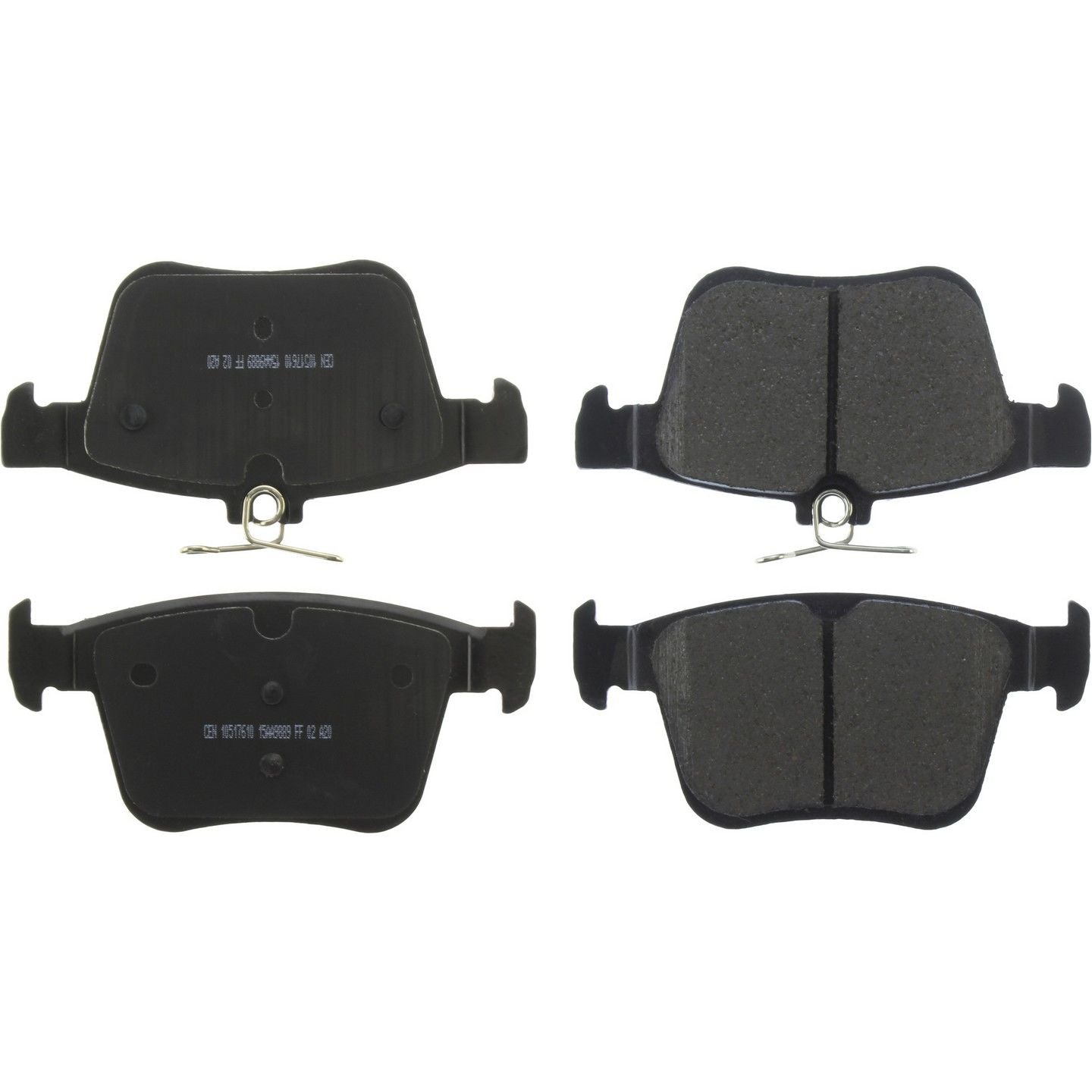 Posi Quiet Ceramic Brake Pads with Hardware  top view frsport 105.17610