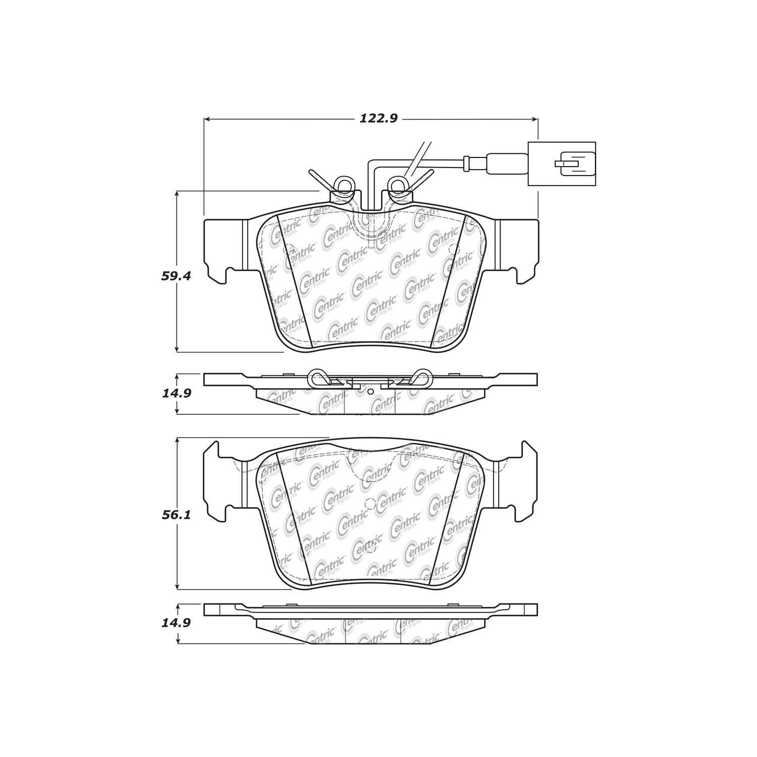 posi quiet ceramic brake pads  frsport 105.19890