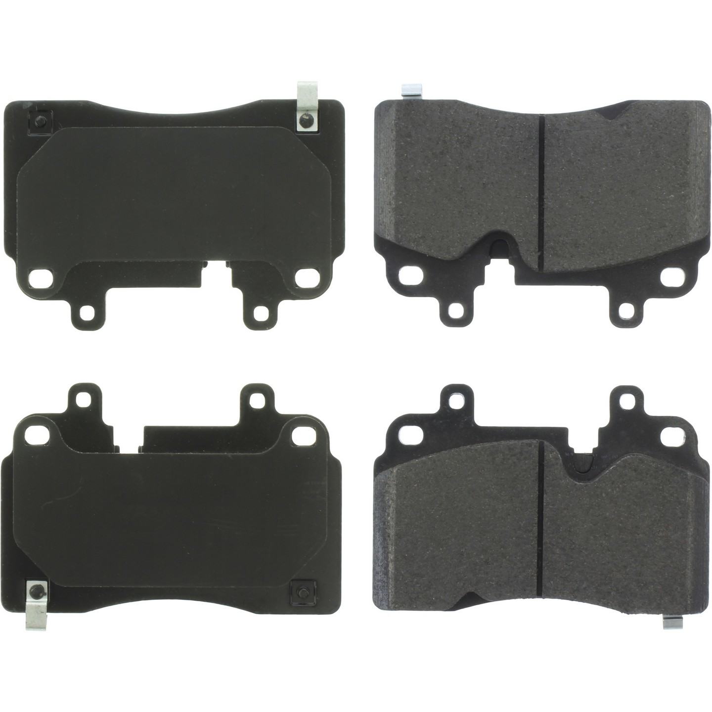 Posi Quiet Ceramic Brake Pads with Shims and Hardware  top view frsport 105.60800