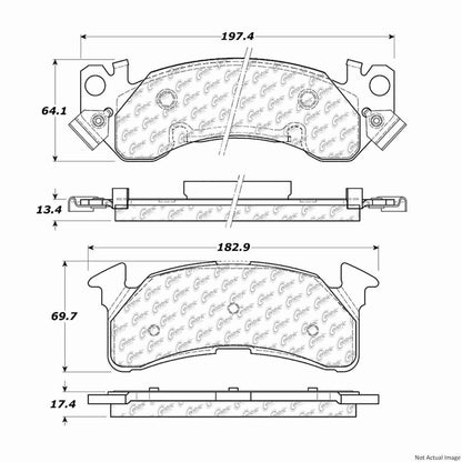 Stoptech PosiQuiet Extended Wear Brake Pad Set 106.01530