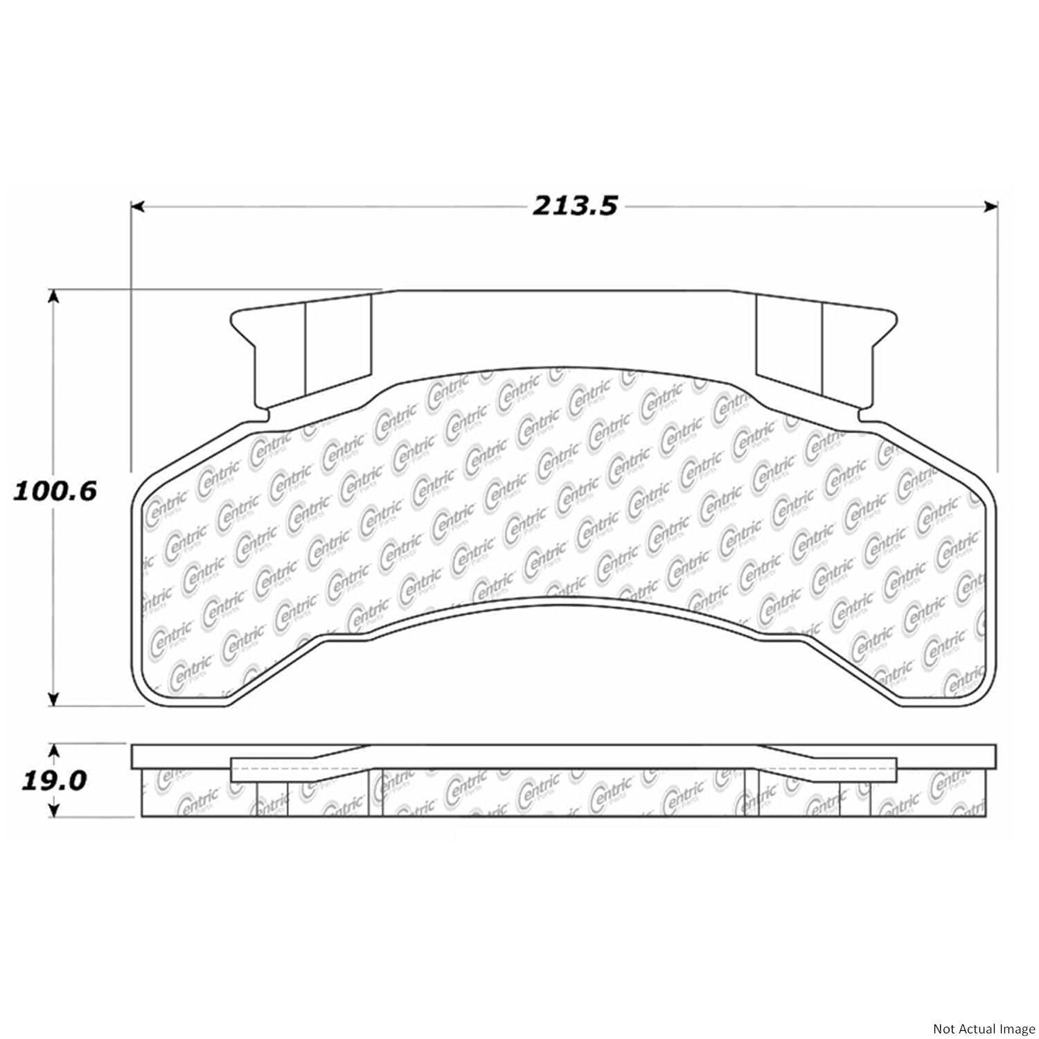 Posi Quiet Extended Wear Brake Pads with Hardware  top view frsport 106.02240