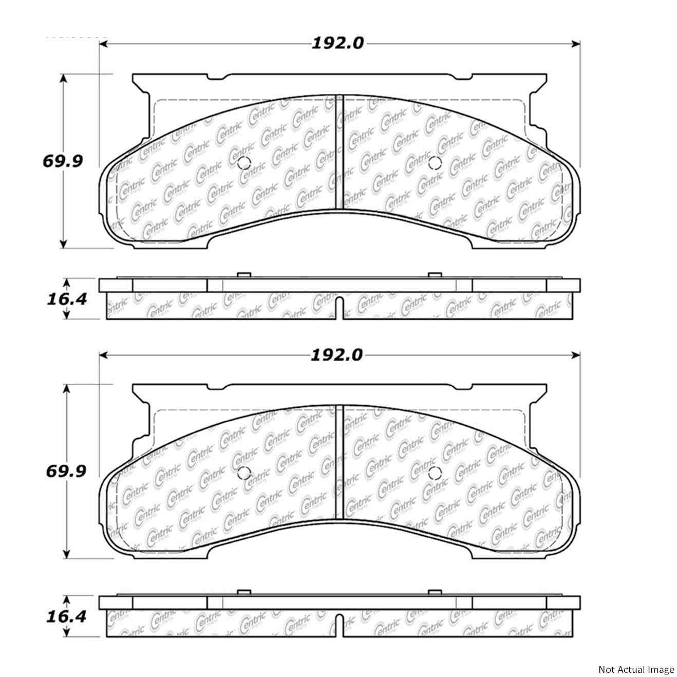 Stoptech Centric Posi-Quiet Extended Wear Brake Pads w/Hardware - Front 106.04500