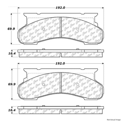 Stoptech Centric Posi-Quiet Extended Wear Brake Pads w/Hardware - Front 106.04500