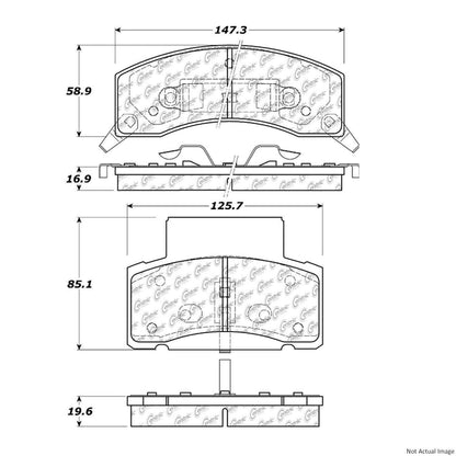 Stoptech Centric Posi-Quiet Extended Wear Brake Pads w/Hardware - Front 106.04590
