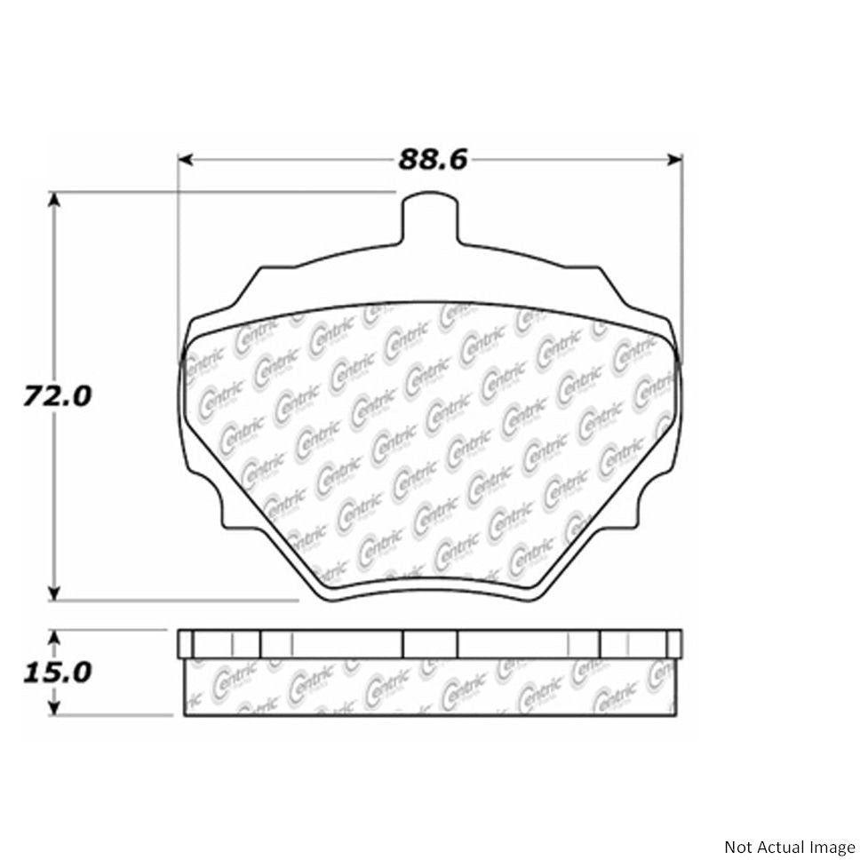 Stoptech Centric Posi-Quiet Extended Wear Brake Pads w/Shims & Hardware - Rear 106.05181