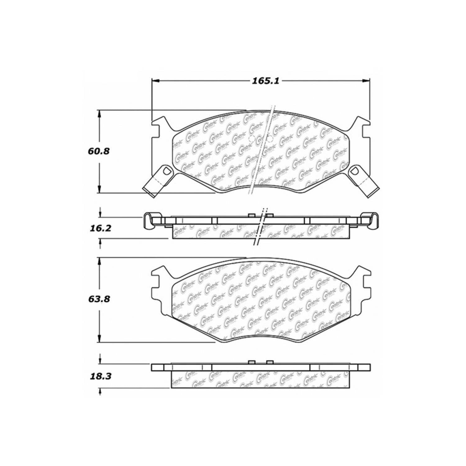 posi quiet extended wear brake pads with hardware  frsport 106.05220