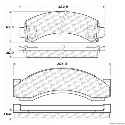 Stoptech Centric Posi-Quiet Extended Wear Brake Pads w/Shims & Hardware - Front/Rear 106.05430