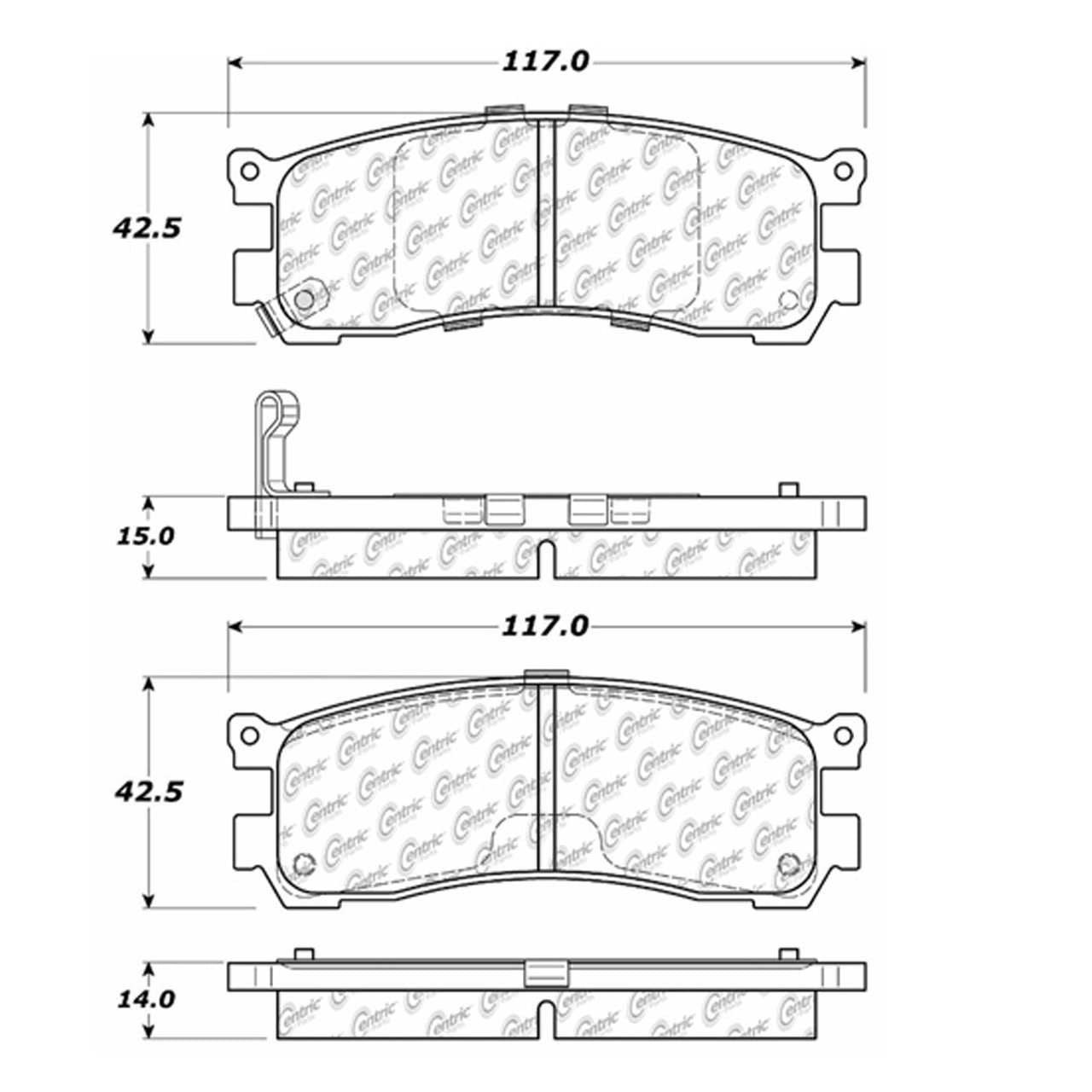 posi quiet disc brake pad set  frsport 106.05530