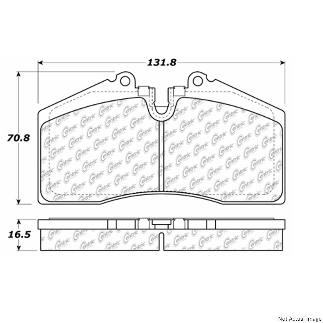 Posi Quiet Extended Wear Brake Pads  top view frsport 106.06090