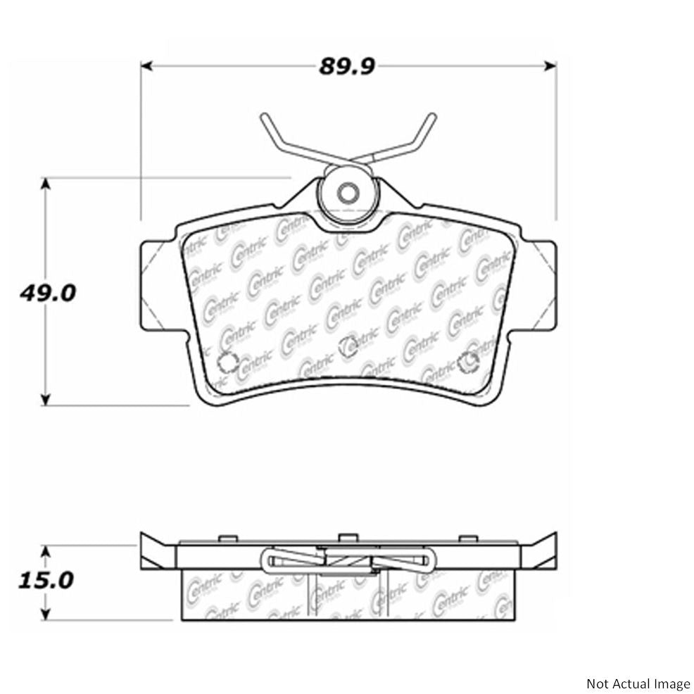 Posi Quiet Extended Wear Brake Pads with Hardware  top view frsport 106.06271