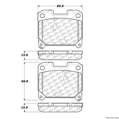 Stoptech PosiQuiet 5/93-98 Supra Rear Brake Pads 106.06300