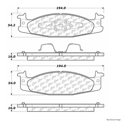 Stoptech Centric Posi-Quiet Extended Wear Brake Pads w/Hardware - Front 106.06320