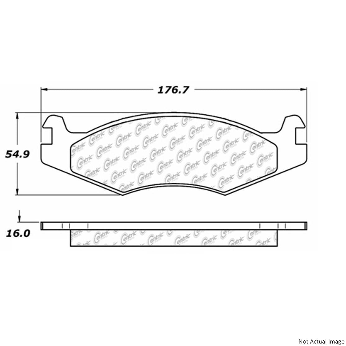 Posi Quiet Extended Wear Brake Pads with Hardware  top view frsport 106.06510