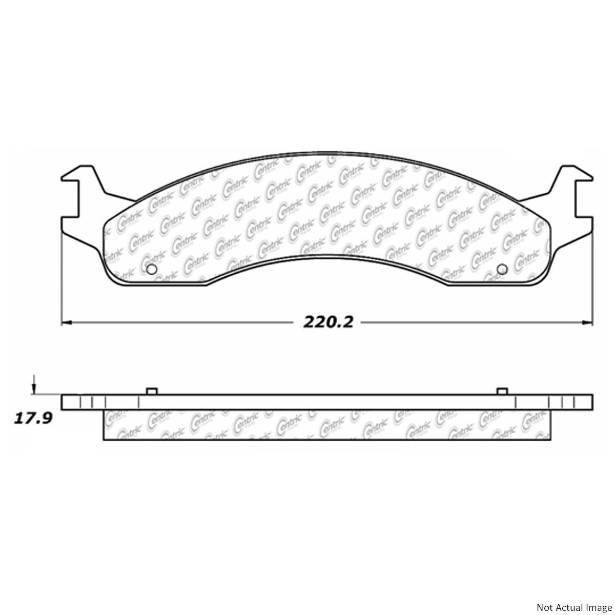 Posi Quiet Extended Wear Brake Pads with Hardware  top view frsport 106.06551