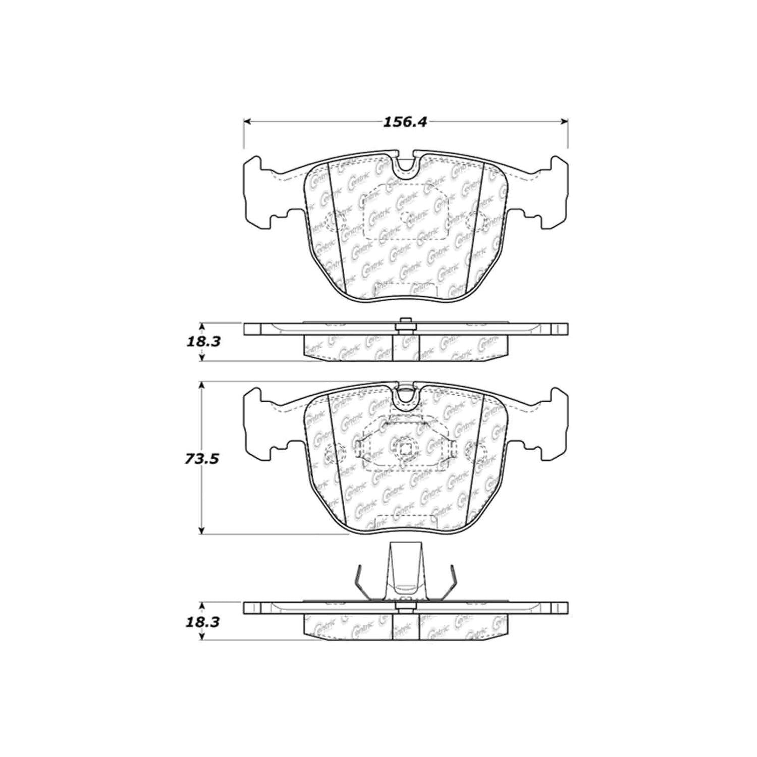 posi quiet extended wear brake pads with hardware  frsport 106.06811