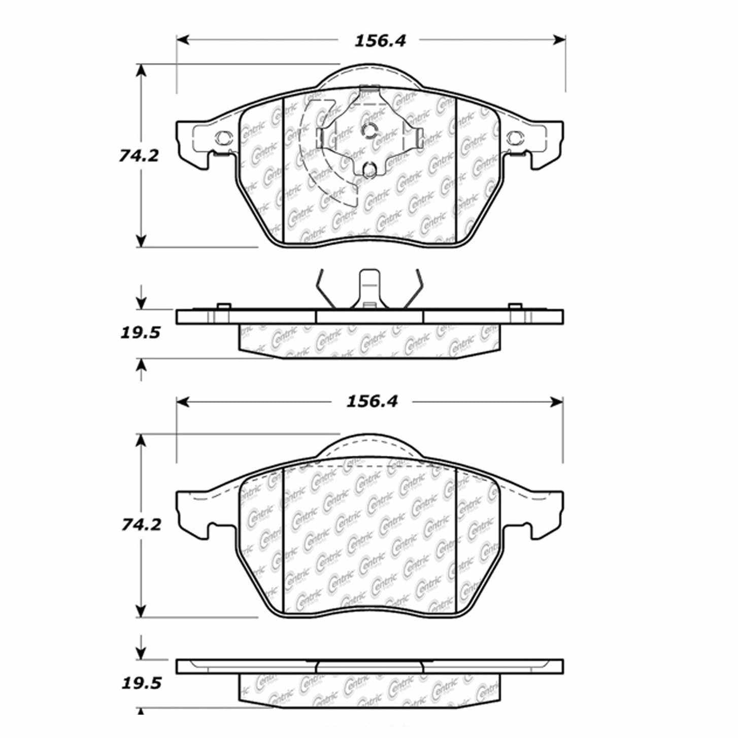 posi quiet disc brake pad set  frsport 106.06870