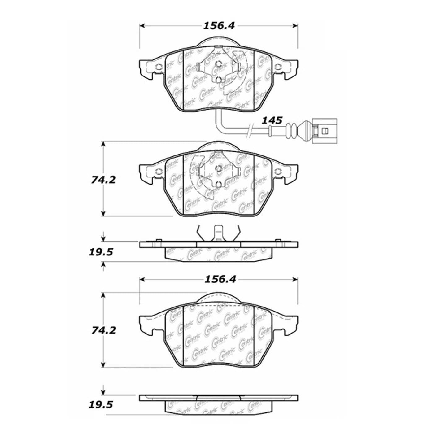 posi quiet disc brake pad set  frsport 106.06871