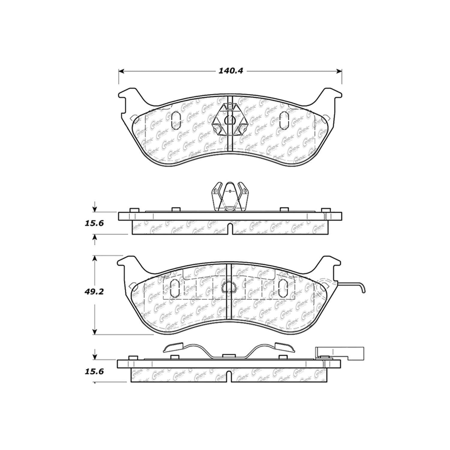 posi quiet extended wear brake pads with hardware  frsport 106.06900