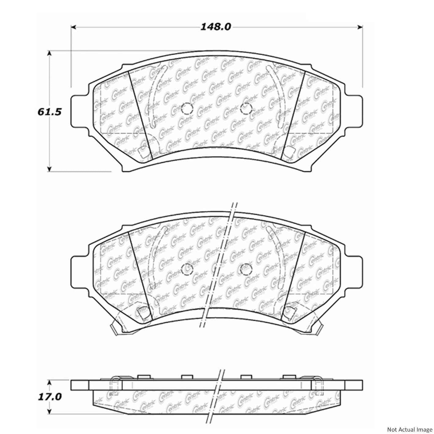 Stoptech Centric Posi-Quiet Extended Wear Brake Pads w/Hardware - Front 106.06990
