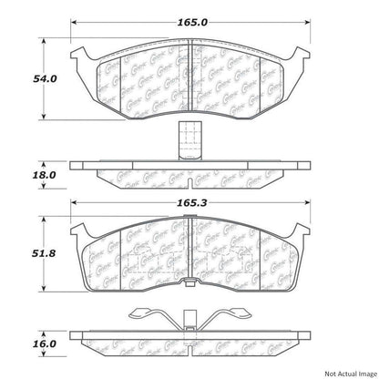 Stoptech Centric Posi-Quiet Extended Wear Brake Pads w/Shims & Hardware - Front 106.07300