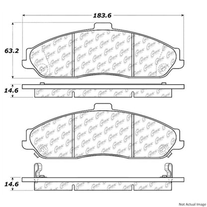 Stoptech PosiQuiet Extended Wear 06 Chevrolet Corvette Front Brake Pads 106.07310