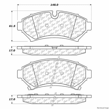 Stoptech Centric Posi-Quiet Extended Wear Brake Pads w/Hardware - Front 106.07530