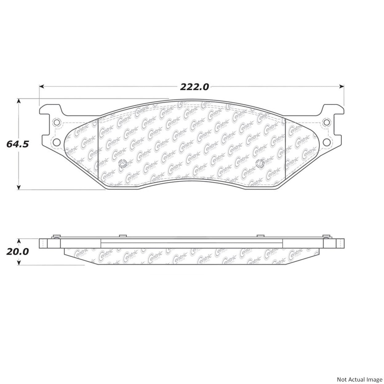 Posi Quiet Extended Wear Brake Pads with Hardware  top view frsport 106.07770