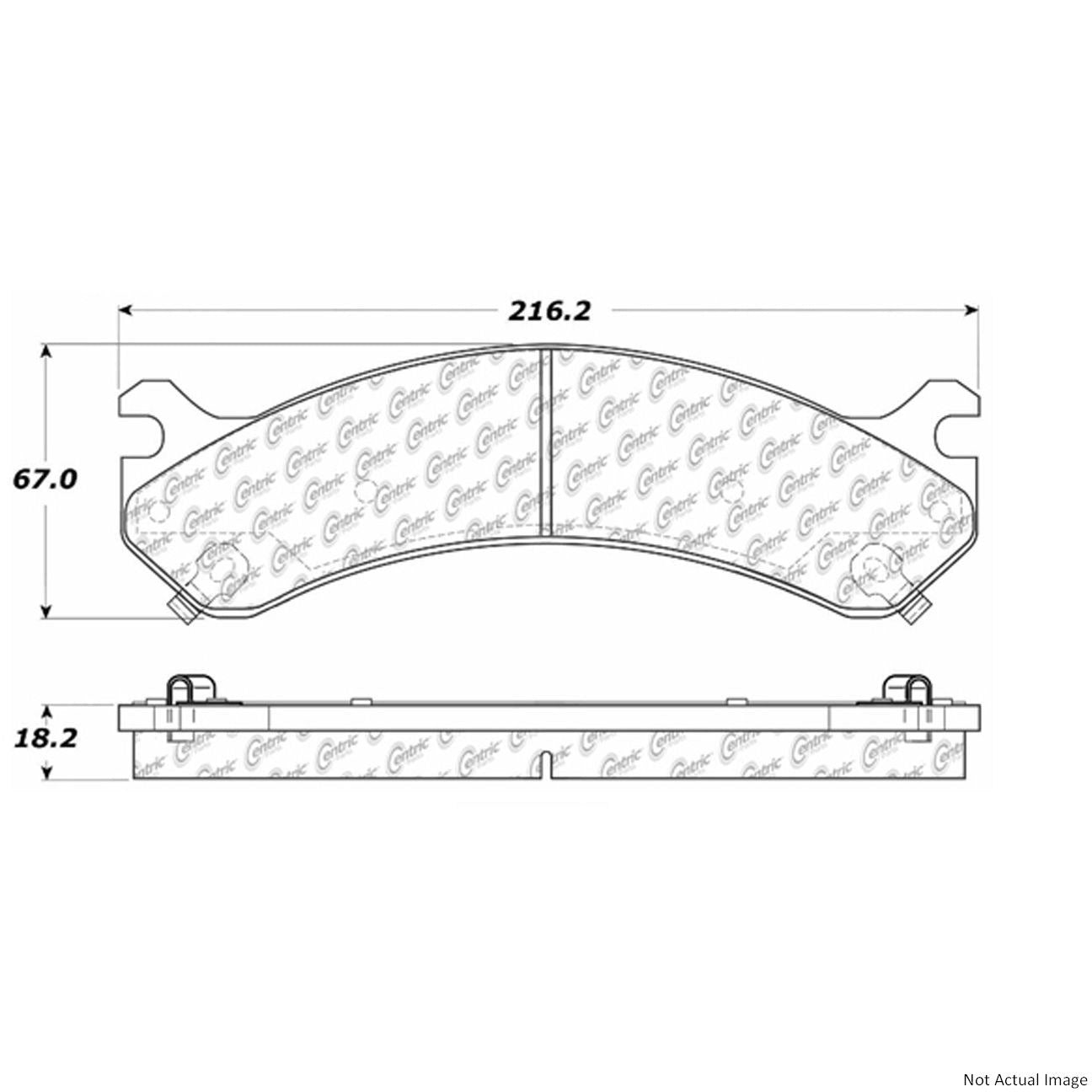 Posi Quiet Extended Wear Brake Pads with Hardware  top view frsport 106.07840