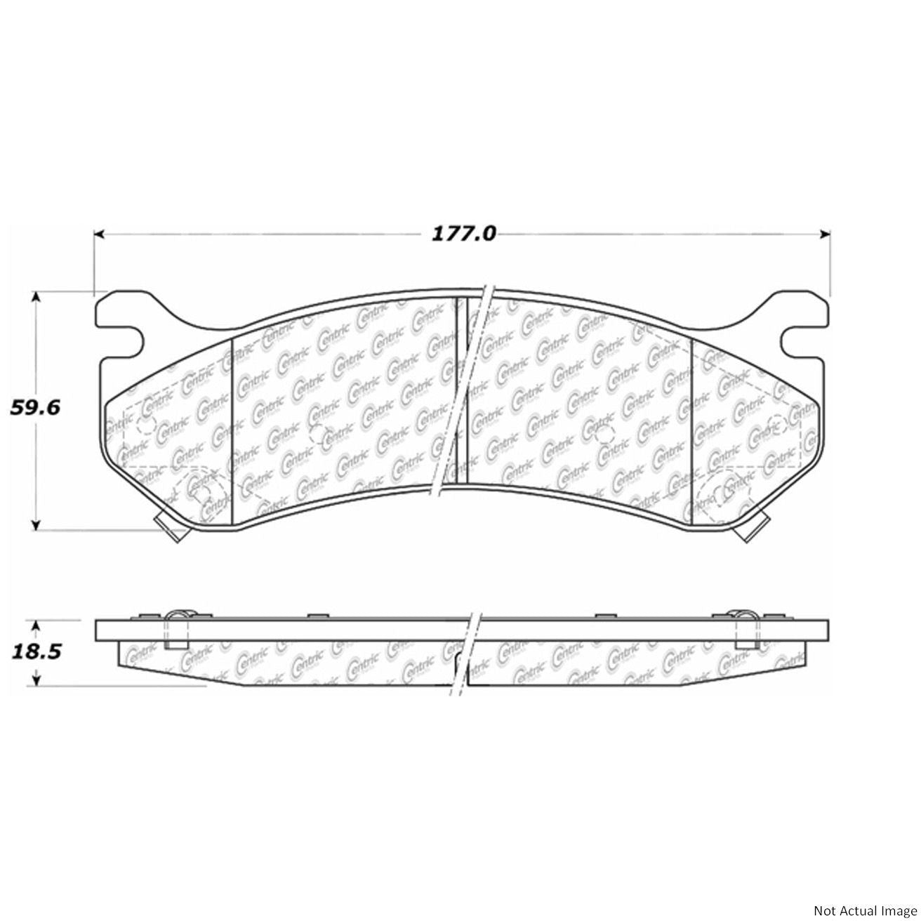 Posi Quiet Extended Wear Brake Pads with Hardware  top view frsport 106.07850