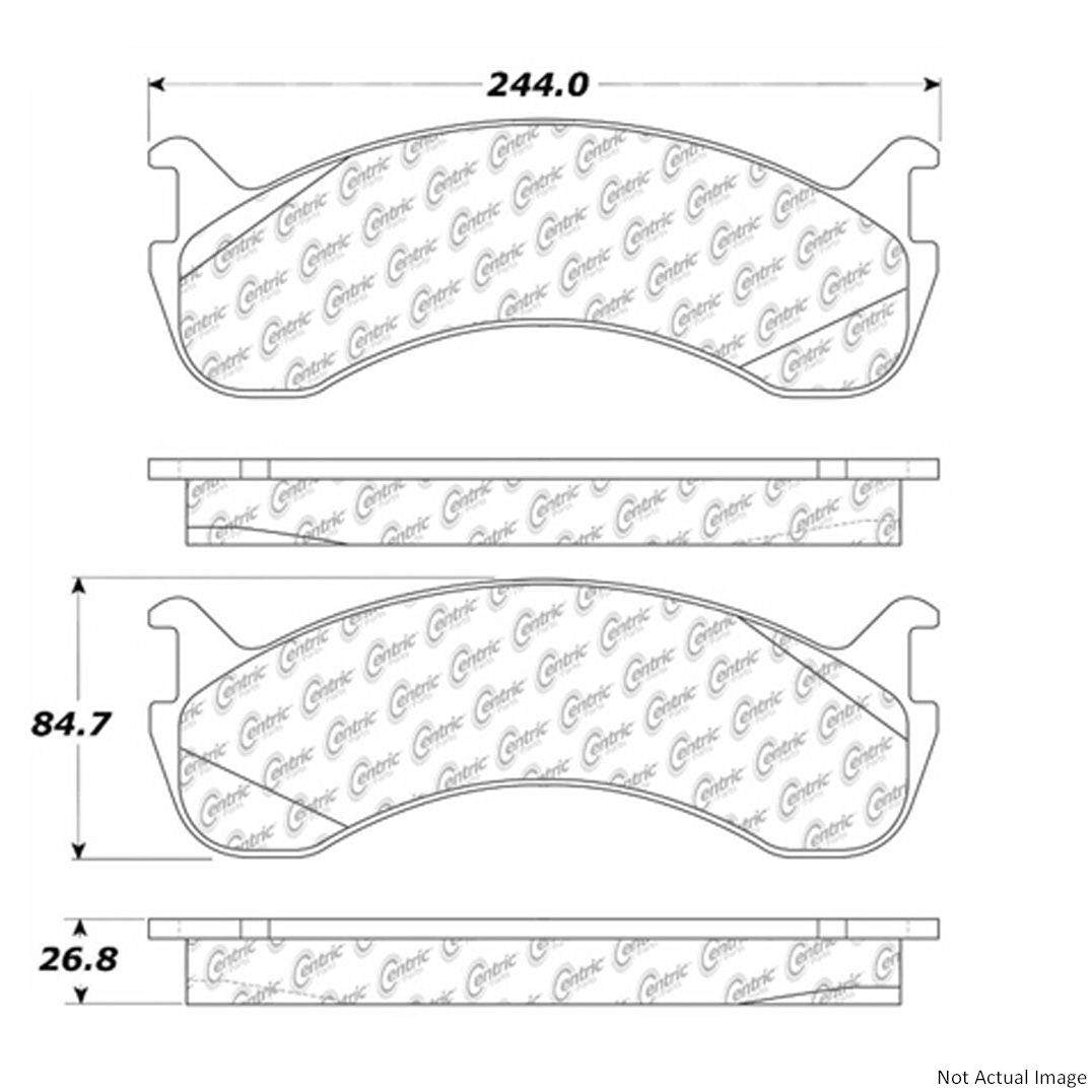 Posi Quiet Extended Wear Brake Pads with Hardware  top view frsport 106.07861