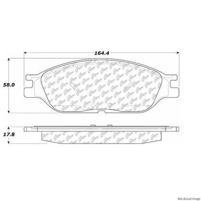 Stoptech Centric Posi-Quiet Extended Wear Brake Pads w/Hardware - Front 106.08030
