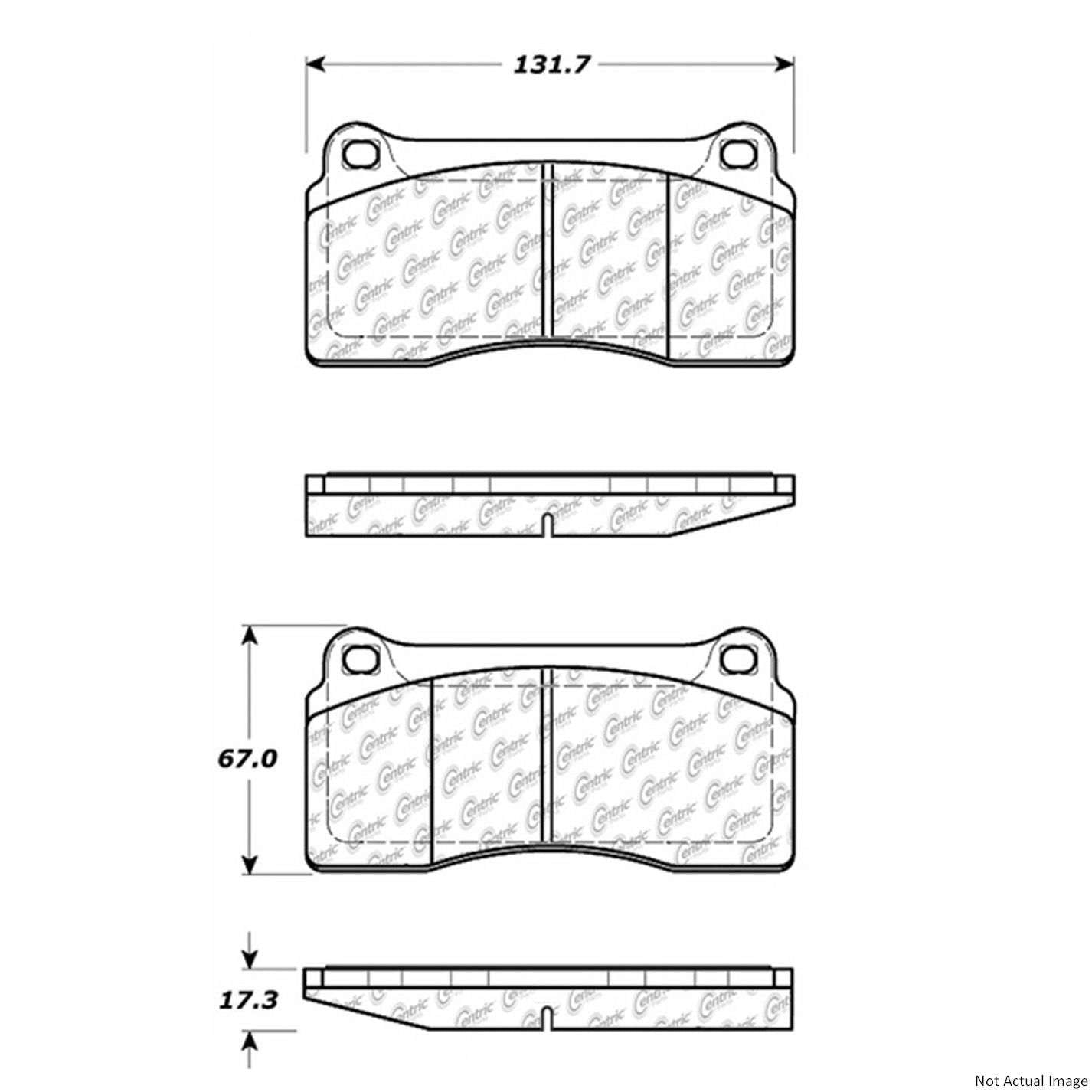 Stoptech Centric Posi-Quiet Extended Wear Brake Pads - Front/Rear 106.08100