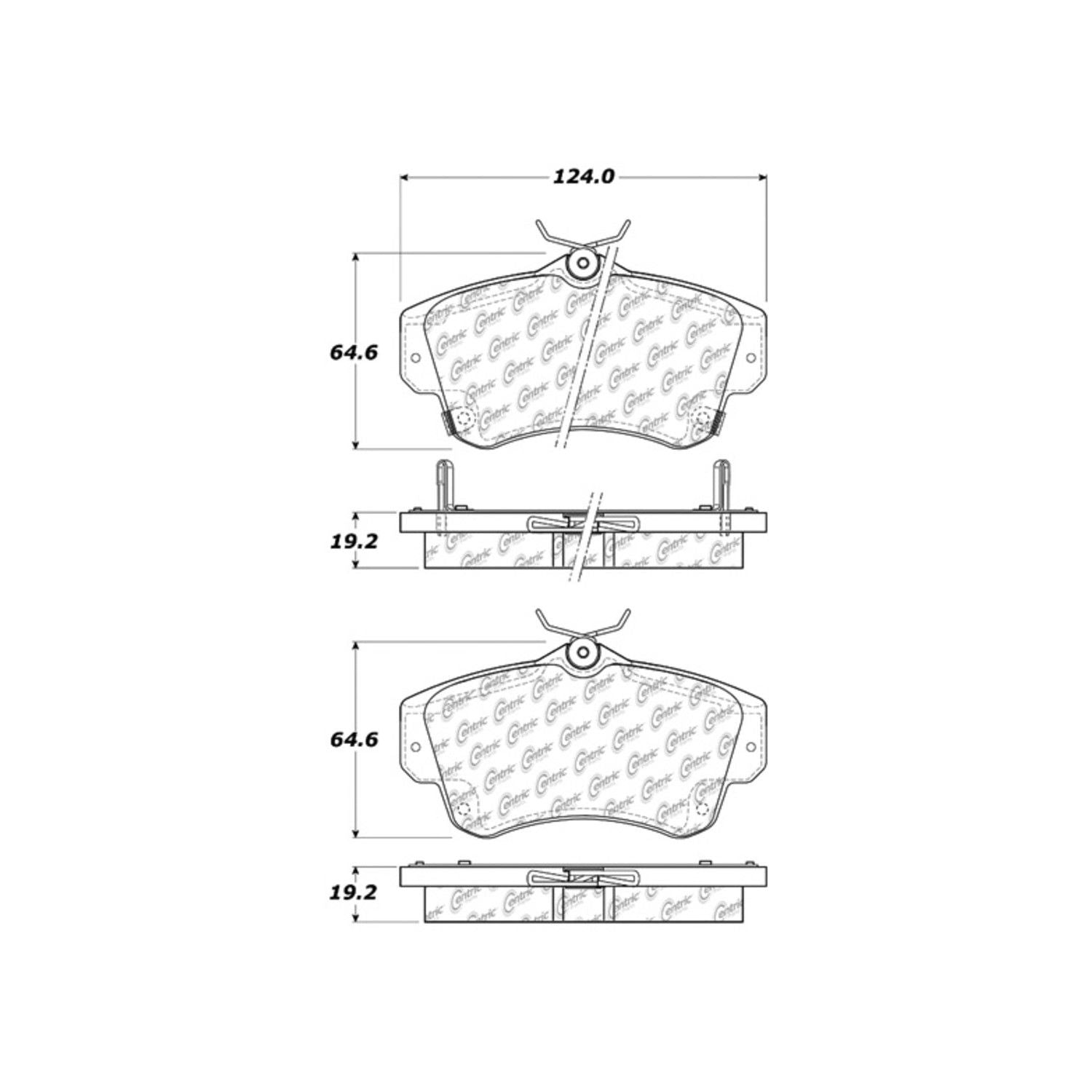 posi quiet extended wear brake pads with hardware  frsport 106.08411