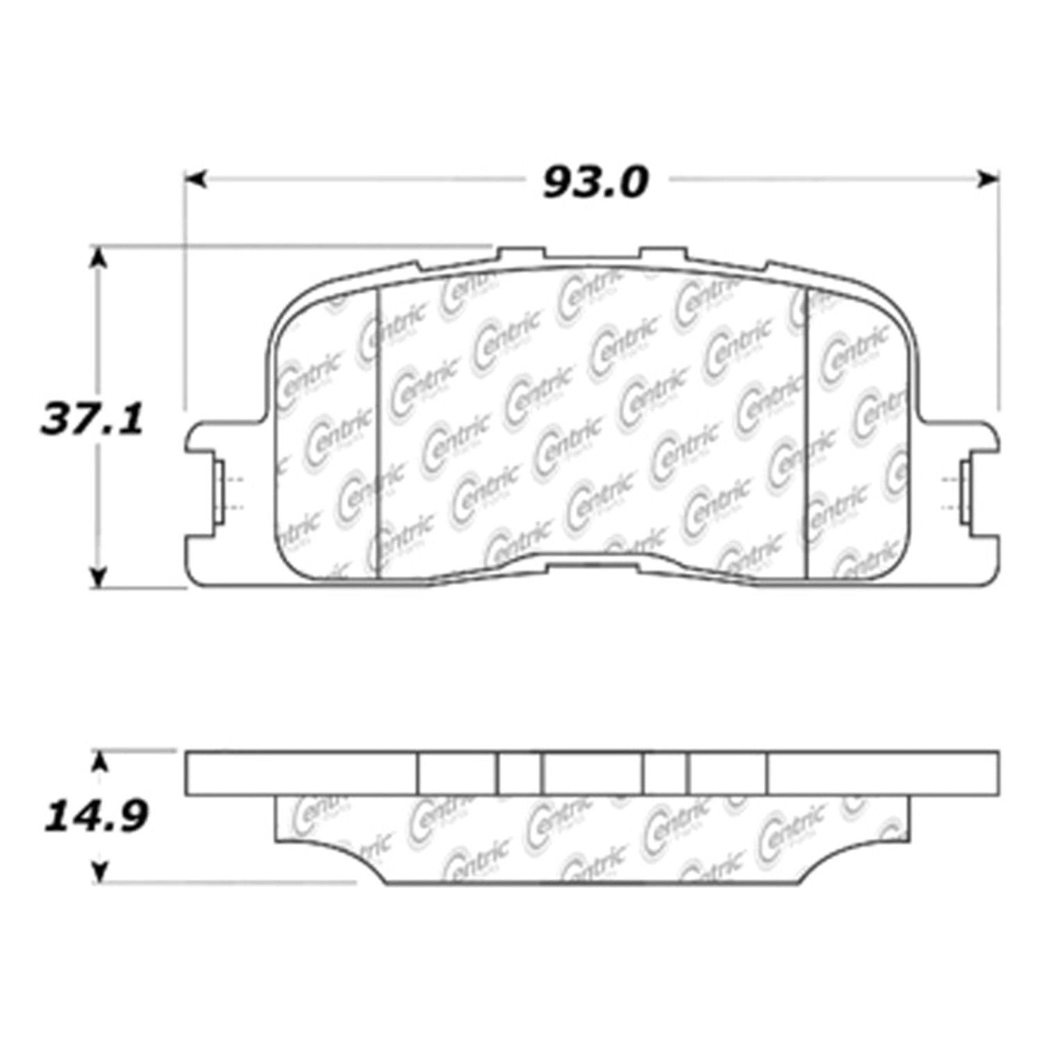 posi quiet extended wear brake pads with hardware  frsport 106.08850