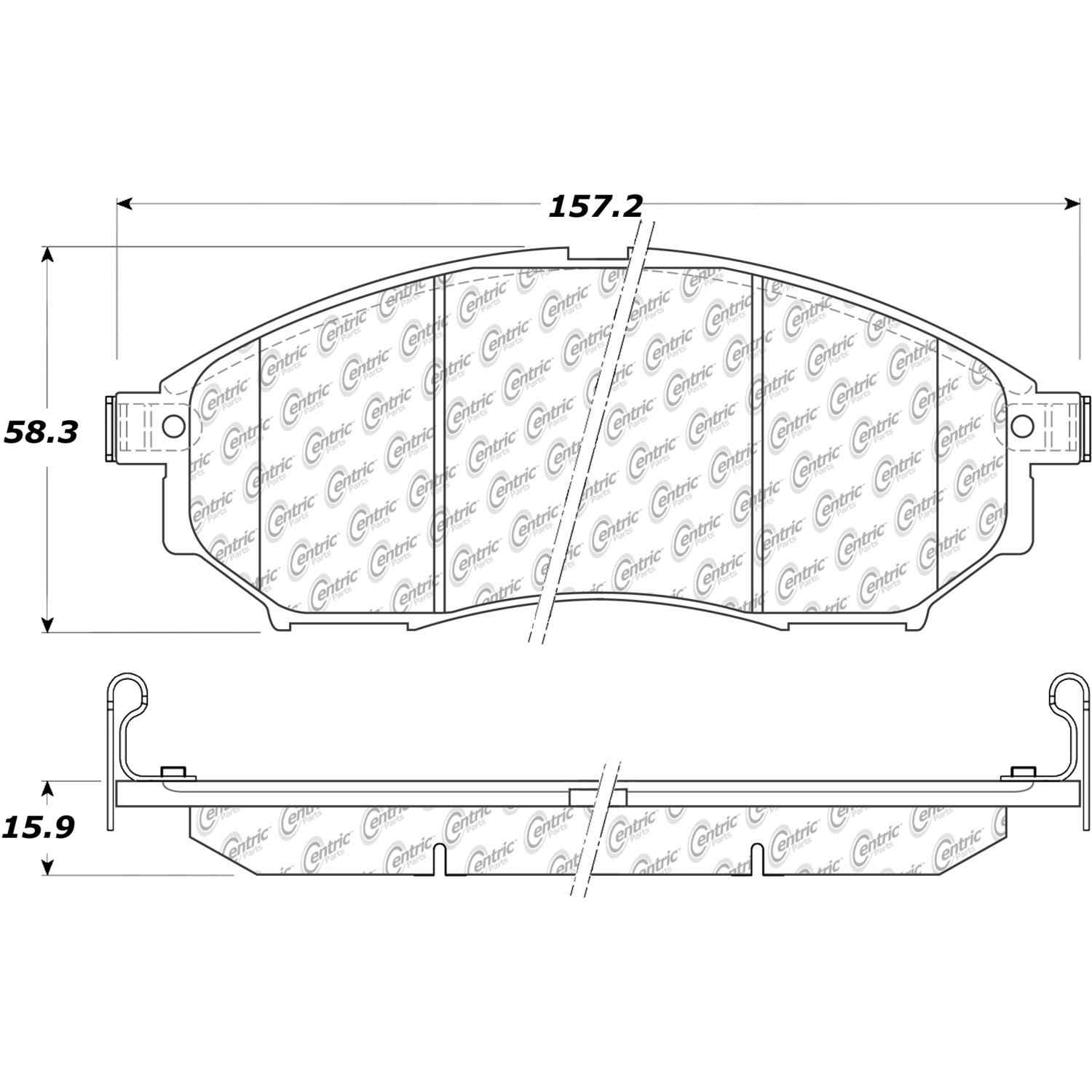 posi quiet extended wear brake pads with hardware  frsport 106.08881