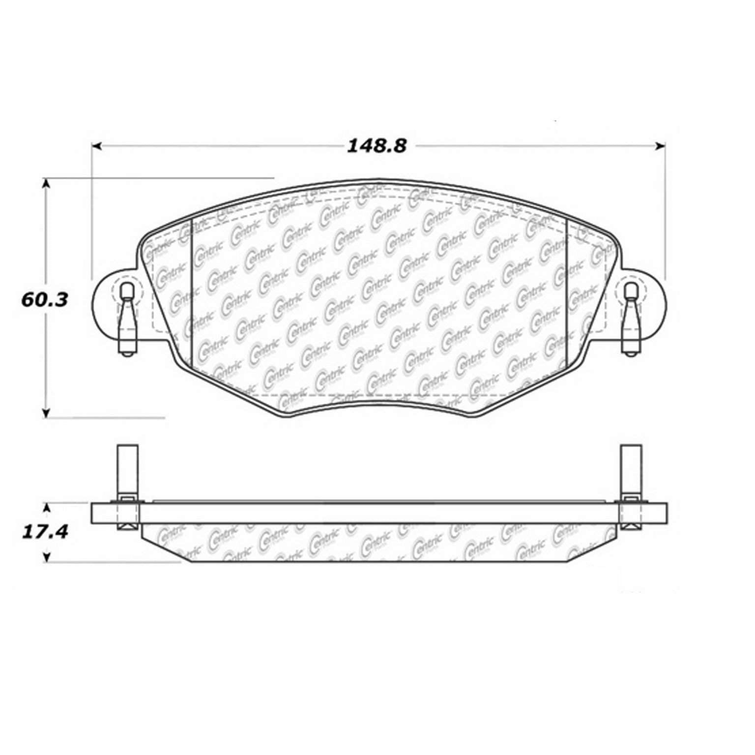 posi quiet disc brake pad set  frsport 106.09100