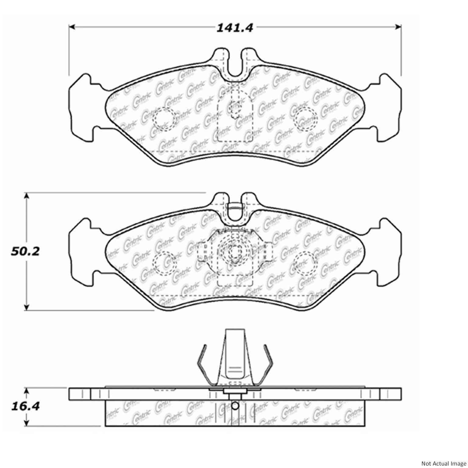 Posi Quiet Extended Wear Brake Pads  top view frsport 106.09510