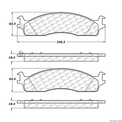 Stoptech PosiQuiet Dodge Ram 07-08 1500/03-08 2500/3500 Front Brake Pads 106.09650