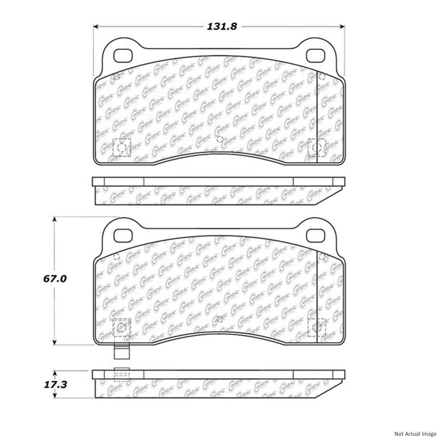 Stoptech PosiQuiet 03-06/08 Dodge Viper SRT-10 / 04 Dodge Ram 1500 SRT-10 Front/Rear Brake Pads 106.09680