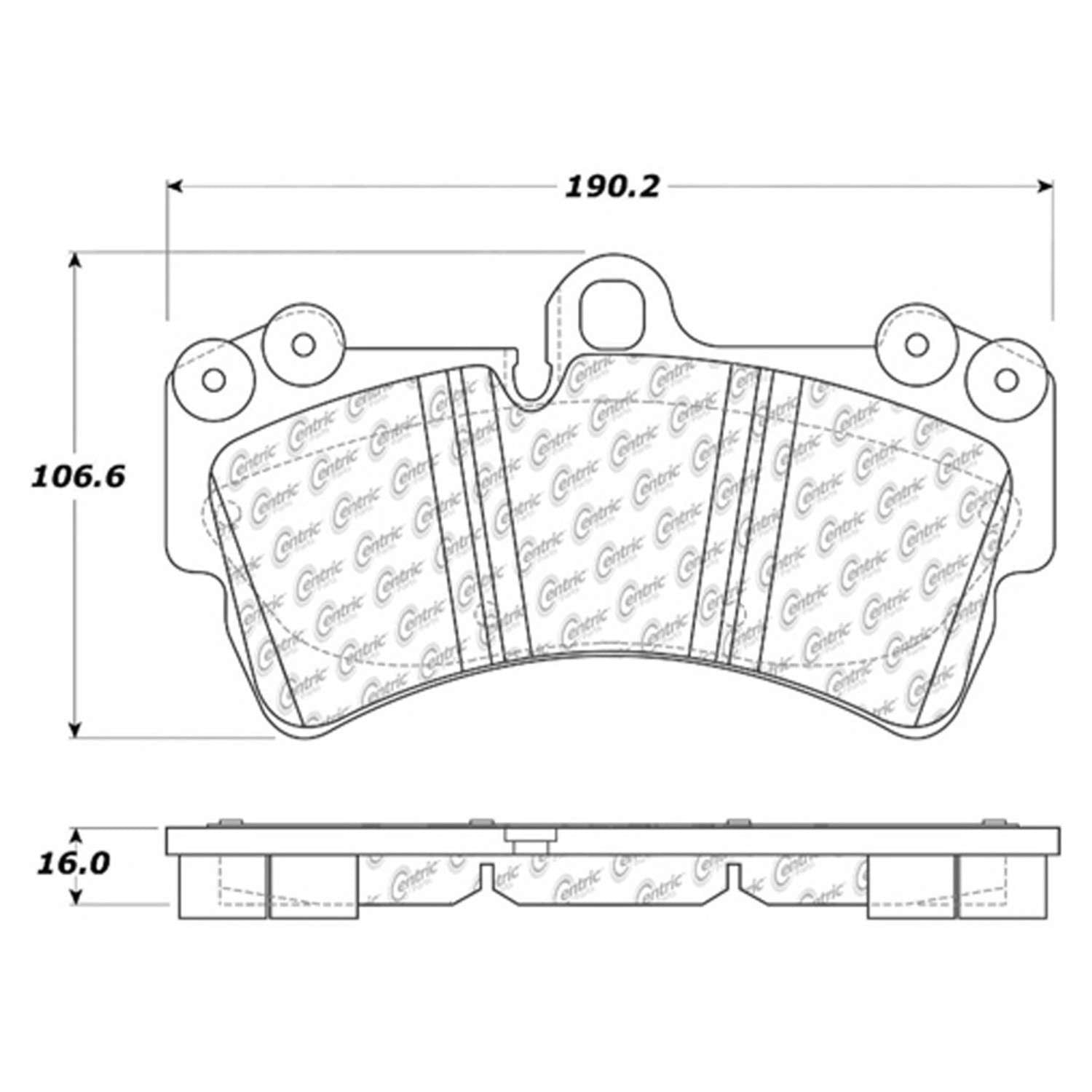 posi quiet extended wear brake pads with hardware  frsport 106.09770