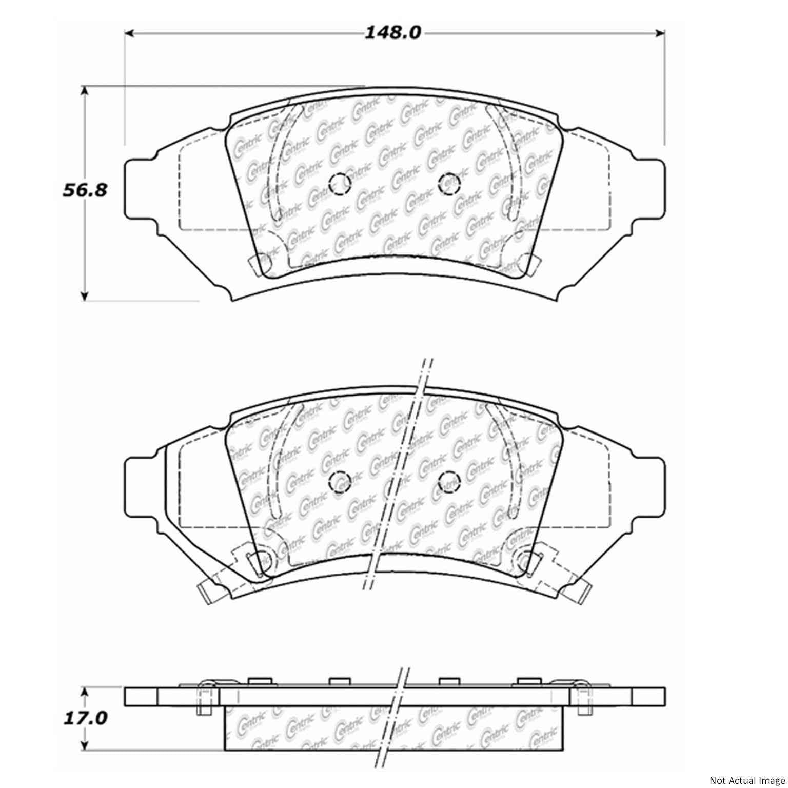 Posi Quiet Disc Brake Pad Set  top view frsport 106.10000